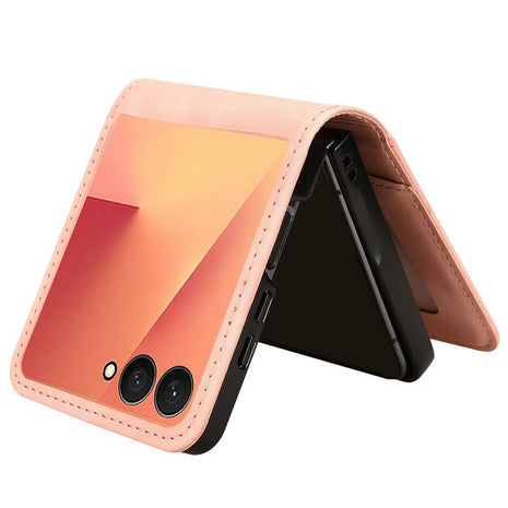 For Samsung Galaxy Z Flip7 5G Case Separable Design Card Slot Leather + PC Phone Cover