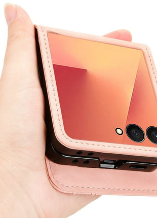 For Samsung Galaxy Z Flip7 5G Case Separable Design Card Slot Leather + PC Phone Cover