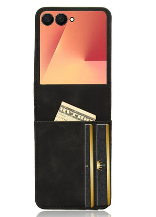 For Samsung Galaxy Z Flip7 5G Case Separable Design Card Slot Leather + PC Phone Cover