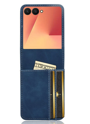 For Samsung Galaxy Z Flip7 5G Case Separable Design Card Slot Leather + PC Phone Cover
