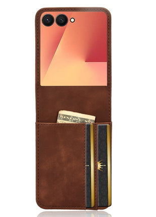 For Samsung Galaxy Z Flip7 5G Case Separable Design Card Slot Leather + PC Phone Cover