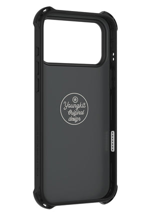 YOUNGKIT For iPhone 17 Pro Case Suitcase Style TPU + Aluminium Alloy Laser Gradient Phone Cover