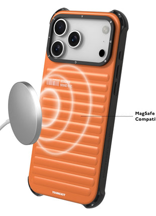 YOUNGKIT For iPhone 17 Pro Case Compatible with MagSafe Suitcase Texture IMD TPU Phone Cover