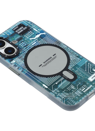 YOUNGKIT Technology Series for iPhone 17 Magnetic Case Hard PC IMD Phone Cover