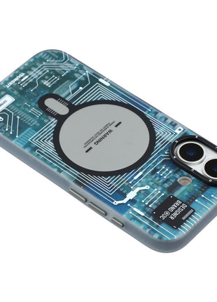 YOUNGKIT Technology Series for iPhone 17 Magnetic Case Hard PC IMD Phone Cover