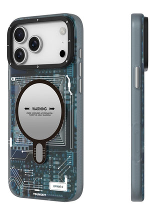YOUNGKIT Technology Series for iPhone 17 Pro Magnetic Case Hard PC IMD Phone Cover