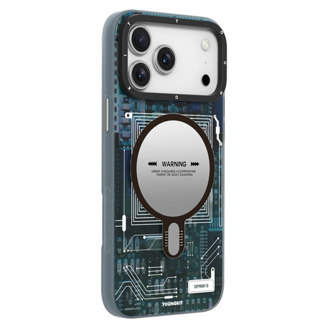 YOUNGKIT Technology Series for iPhone 17 Pro Max Magnetic Case Hard PC IMD Phone Cover