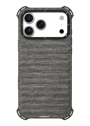 YOUNGKIT For iPhone 17 Pro Max Magnetic Case Jeans Cloth Texture TPU Canvas Phone Back Cover