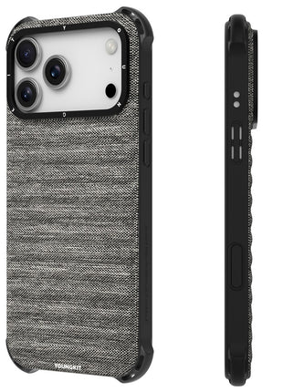 YOUNGKIT For iPhone 17 Pro Max Magnetic Case Jeans Cloth Texture TPU Canvas Phone Back Cover