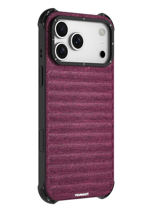 YOUNGKIT For iPhone 17 Pro Max Magnetic Case Jeans Cloth Texture TPU Canvas Phone Back Cover