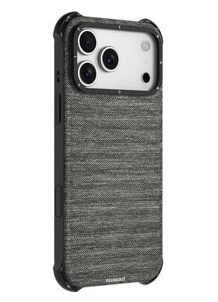 YOUNGKIT For iPhone 17 Pro Magnetic Case Jeans Cloth Texture TPU Canvas Phone Back Cover