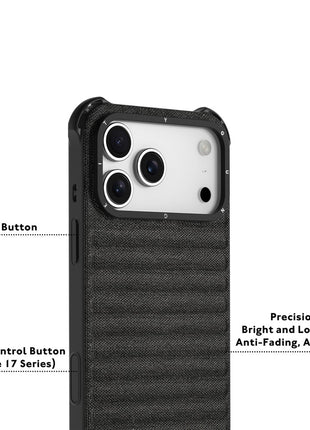 YOUNGKIT For iPhone 17 Pro Magnetic Case Jeans Cloth Texture TPU Canvas Phone Back Cover