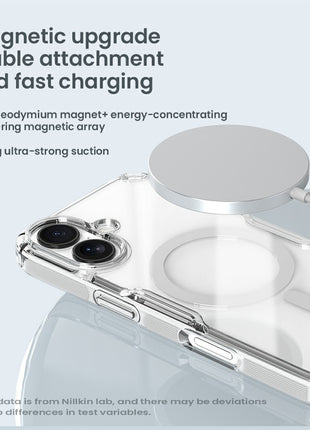 NILLKIN Nature Pro Series for iPhone 17 Case Compatible with MagSafe TPU + PC Ultra Clear Phone Case