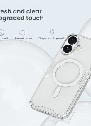 NILLKIN Nature Pro Series for iPhone 17 Case Compatible with MagSafe TPU + PC Ultra Clear Phone Case