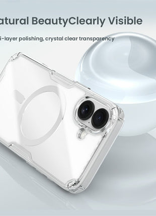 NILLKIN Nature Pro Series for iPhone 17 Case Compatible with MagSafe TPU + PC Ultra Clear Phone Case