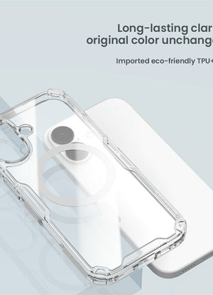 NILLKIN Nature Pro Series for iPhone 17 Case Compatible with MagSafe TPU + PC Ultra Clear Phone Case