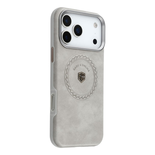 KIGC For iPhone 17 Pro Case Compatible with MagSafe PU Leather TPU Phone Back Cover