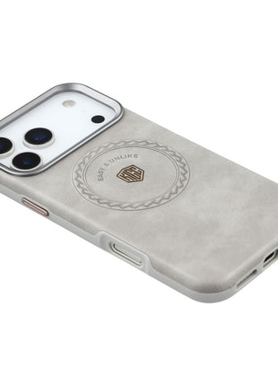 KIGC For iPhone 17 Pro Case Compatible with MagSafe PU Leather TPU Phone Back Cover