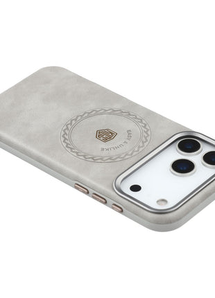 KIGC For iPhone 17 Pro Case Compatible with MagSafe PU Leather TPU Phone Back Cover