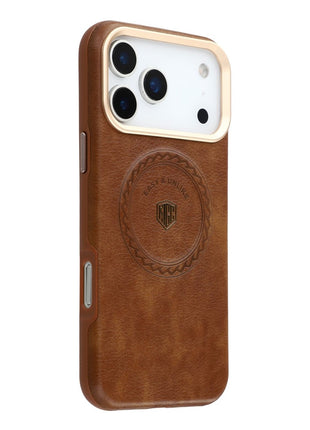 KIGC For iPhone 17 Pro Max Case Compatible with MagSafe PU Leather TPU Phone Back Cover