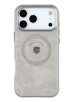 KIGC For iPhone 17 Pro Max Case Compatible with MagSafe PU Leather TPU Phone Back Cover