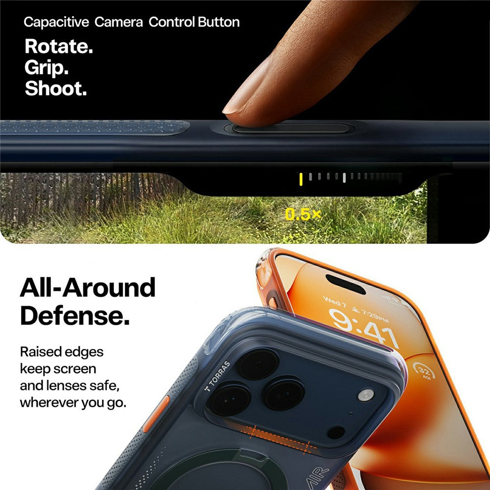 TORRAS Ostand Q3 Air iPhone 17 Pro Max Case
