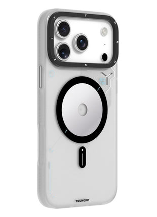 YOUNGKIT For iPhone 17 Pro Max Case Compatible with MagSafe Unique Disc Design TPU + PC Phone Back Cover