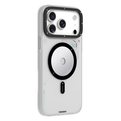 YOUNGKIT For iPhone 17 Pro Max Case Compatible with MagSafe Unique Disc Design TPU + PC Phone Back Cover