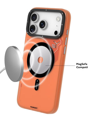 YOUNGKIT For iPhone 17 Pro Max Case Compatible with MagSafe Unique Disc Design TPU + PC Phone Back Cover