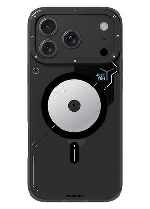 YOUNGKIT For iPhone 17 Pro Magnetic Case Unique Disc Design TPU + PC Phone Back Cover