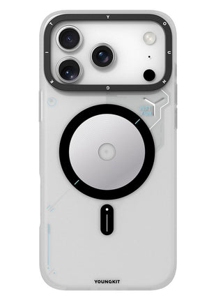 YOUNGKIT For iPhone 17 Pro Magnetic Case Unique Disc Design TPU + PC Phone Back Cover