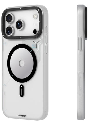 YOUNGKIT For iPhone 17 Pro Magnetic Case Unique Disc Design TPU + PC Phone Back Cover