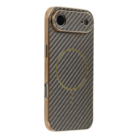 For iPhone Air Phone Case Carbon Fiber Textured Electroplated TPU Back Cover