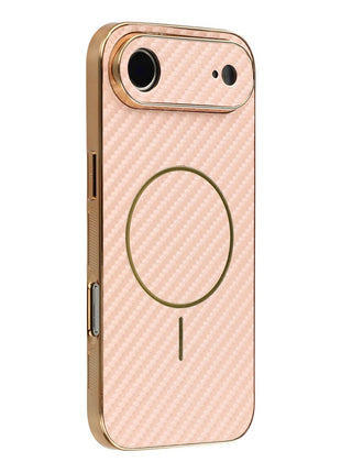 For iPhone Air Phone Case Carbon Fiber Textured Electroplated TPU Back Cover