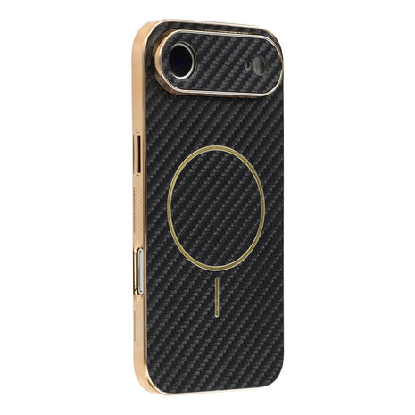 For iPhone Air Phone Case Carbon Fiber Textured Electroplated TPU Back Cover