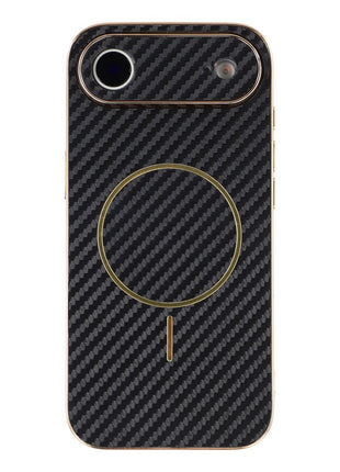 For iPhone Air Phone Case Carbon Fiber Textured Electroplated TPU Back Cover