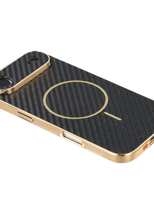 For iPhone Air Phone Case Carbon Fiber Textured Electroplated TPU Back Cover