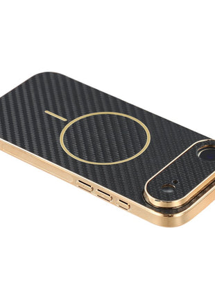 For iPhone Air Phone Case Carbon Fiber Textured Electroplated TPU Back Cover