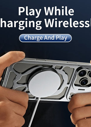 Auspicious Cloud Series For iPhone 17 Hollow Case Aluminum Alloy Kickstand Magnetic Phone Cover