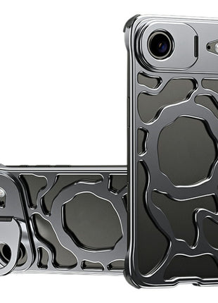 Auspicious Cloud Series For iPhone Air Hollow Case Aluminum Alloy Kickstand Magnetic Phone Cover