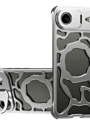 Auspicious Cloud Series For iPhone Air Hollow Case Aluminum Alloy Kickstand Magnetic Phone Cover