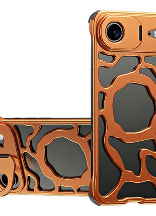 Auspicious Cloud Series For iPhone Air Hollow Case Aluminum Alloy Kickstand Magnetic Phone Cover