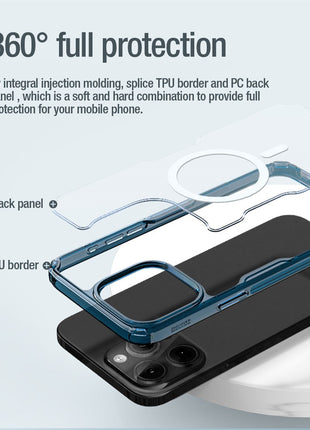 NILLKIN Nature Pro Series for iPhone 15 Pro Max Compatible with MagSafe Phone Case PC+TPU Back Cover