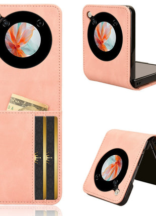 For ZTE nubia Flip 5G / Libero Flip A304ZT Leather Case Card Slots Phone Cover