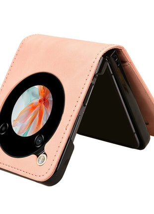 For ZTE nubia Flip 5G / Libero Flip A304ZT Leather Case Card Slots Phone Cover