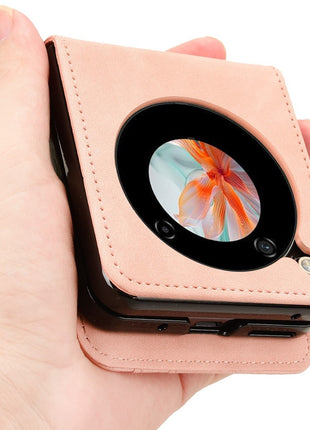 For ZTE nubia Flip 5G / Libero Flip A304ZT Leather Case Card Slots Phone Cover