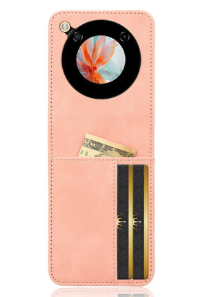 For ZTE nubia Flip 5G / Libero Flip A304ZT Leather Case Card Slots Phone Cover