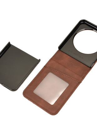 For ZTE nubia Flip 5G / Libero Flip A304ZT Leather Case Card Slots Phone Cover