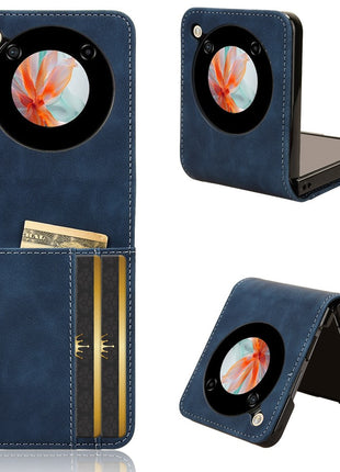 For ZTE nubia Flip 5G / Libero Flip A304ZT Leather Case Card Slots Phone Cover
