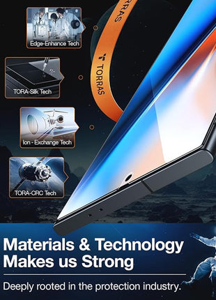 TORRAS GlassGo 2Pcs For Samsung Galaxy S24 Ultra Screen Protector Tempered Glass HD Film with Automatic Dust Removal Tool